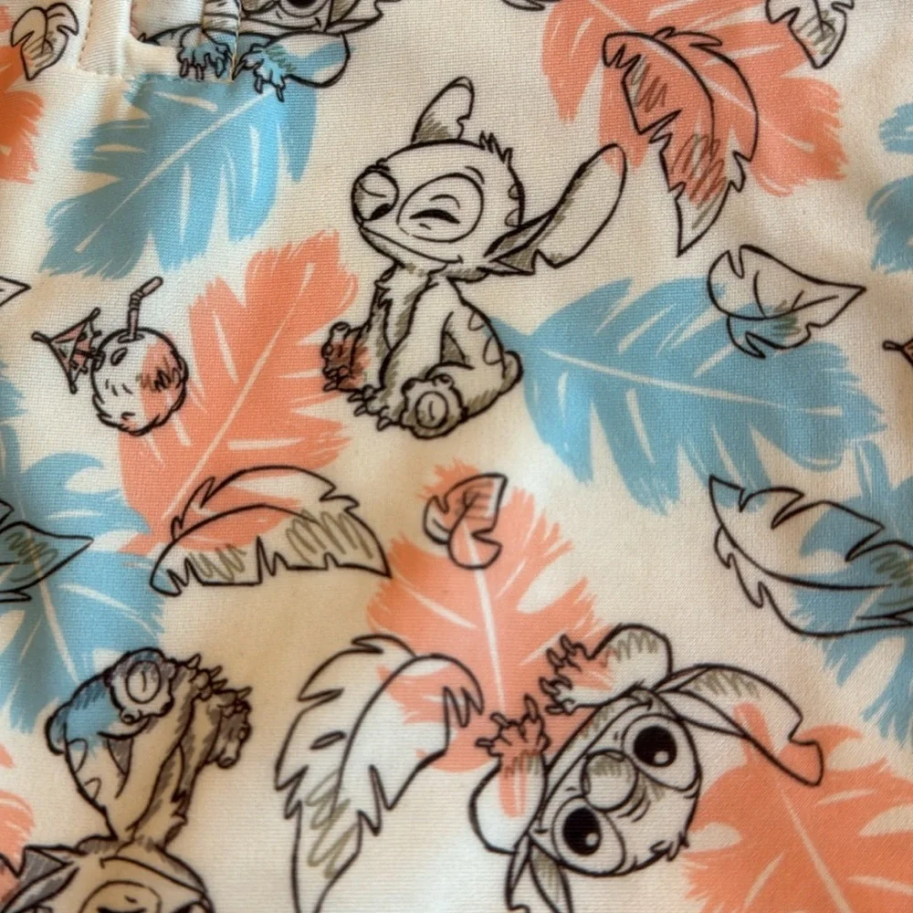 Disney Stitch Baby Rash Guard Swimsuit UPF 50+ 12M Tropical One Piece NWOT